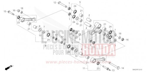 CUSHION ARM (CRF450RR/RWER/RXR) CRF450RR de 2024